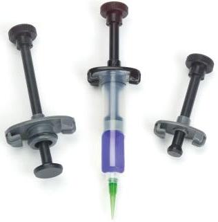 Syringe Barrel Hand Plunger Rod Adhesive Dispensing