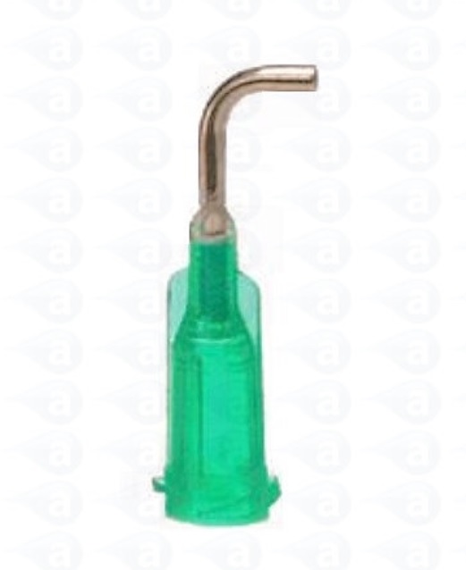 TE71805090 Tip Bent Angled Green 18 Gauge Adhesive Dispensing