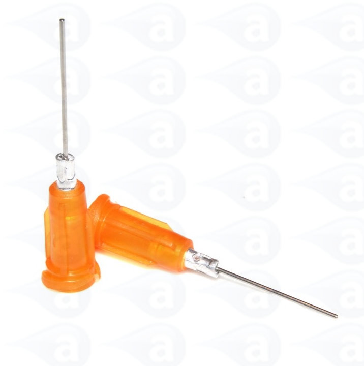 TES23-1 Needle Tip 1" Long Orange Adhesive Dispensing