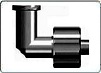 TSD931-81B Male to Female Luer Elbow Fitting Black