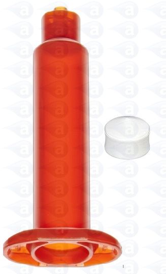 Amber Syringe Barrel White Piston Kit
