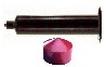 Syringe barrel black red piston kit
